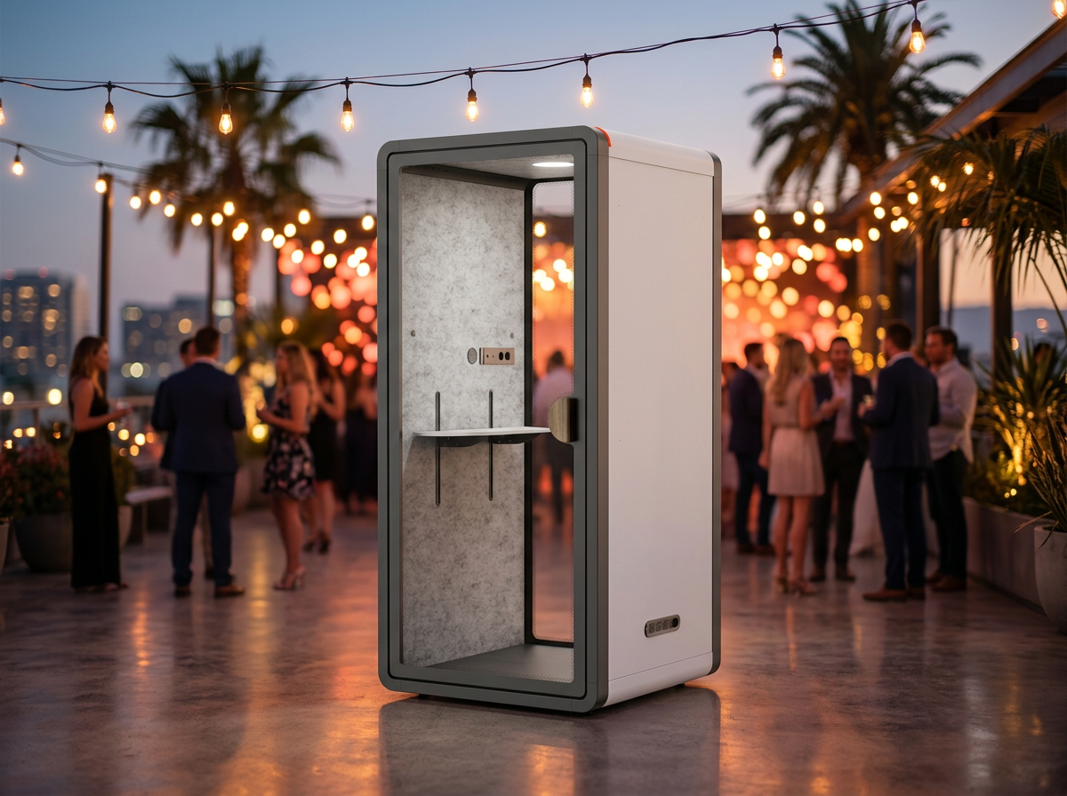 Workspace pod at an event